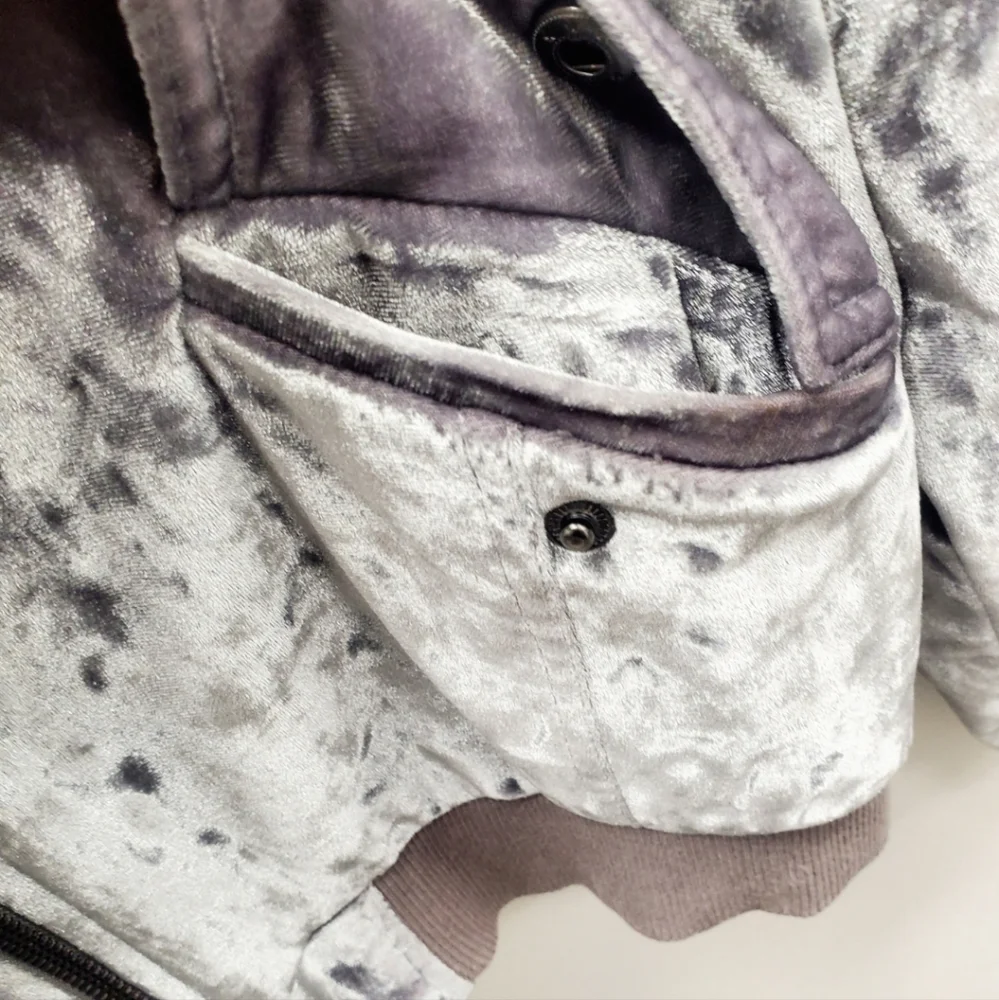 Cloud Chaser gray crushed velvet jacket - Picture 4 of 8